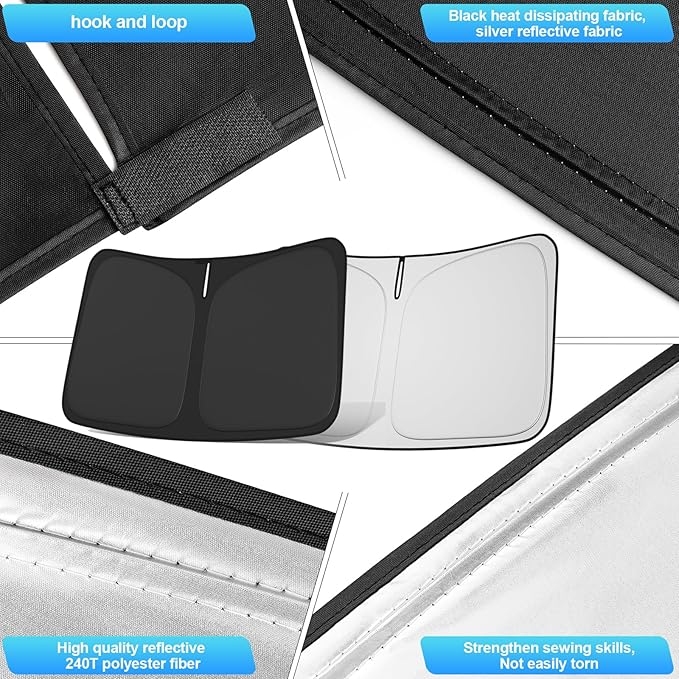 Windshield Sun Shade for Toyo-ta Camry 2025 4-Layer Front Window Shade Custom - Image 5