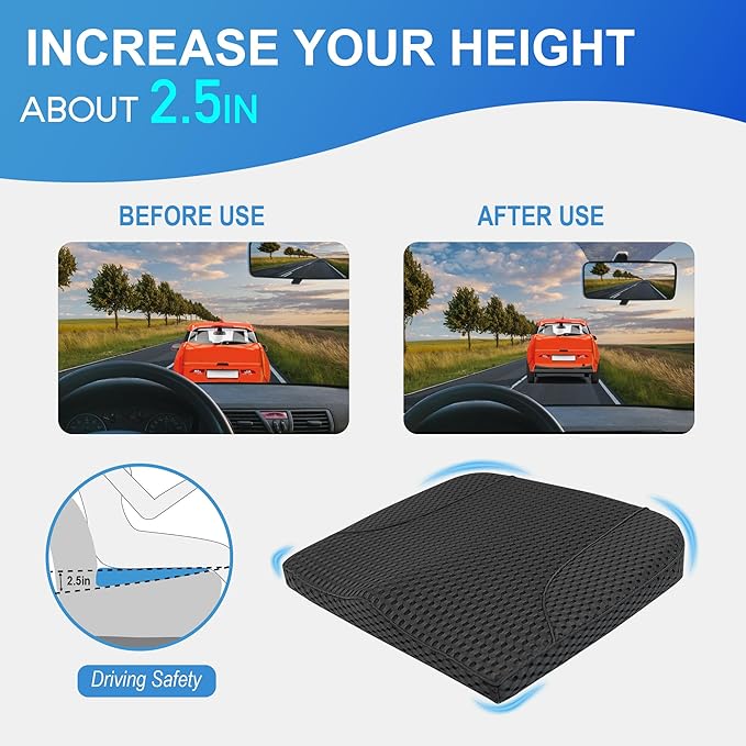 Car Seat Cushion, Comfortable Memory Foam Seat Pillow - Image 4