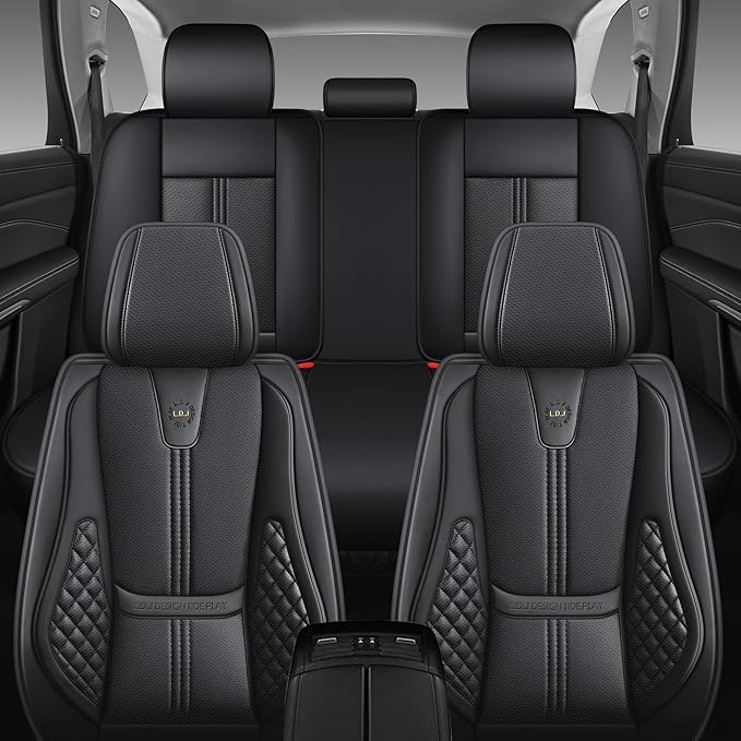 Car Seat Covers Front Only, Easy Install Luxury Leather Automotive Seat Covers - Image 7