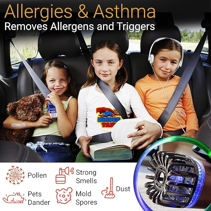 Car Air Purifier Ionizer - 12V Plug-in Ionic Anti-Microbial Car Deodorizer - - Image 3