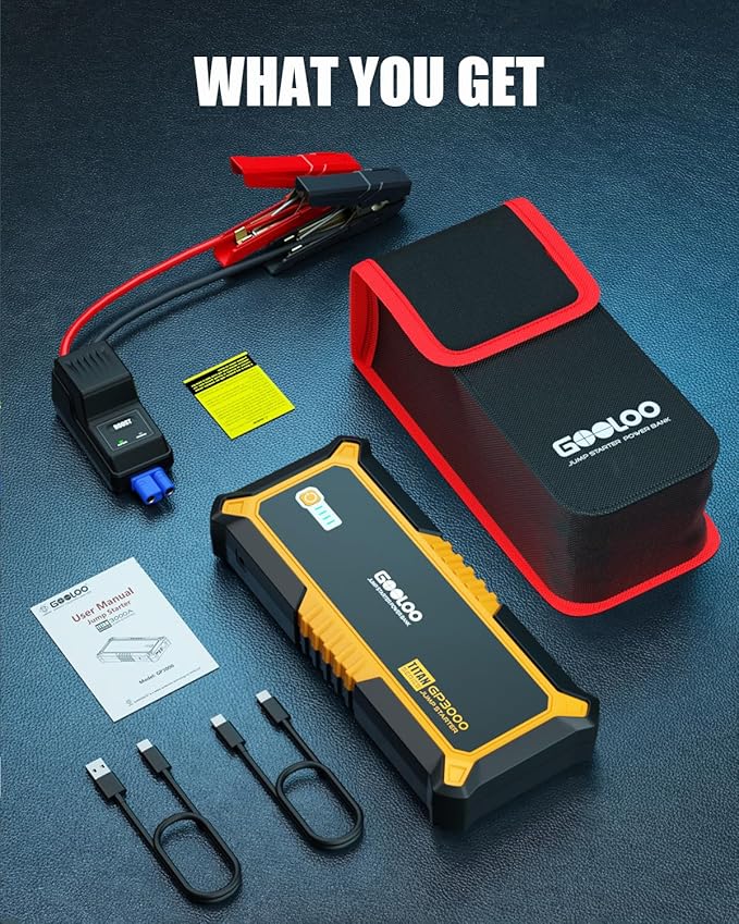 GOOLOO GP3000 3000A Jump Starter, 12V Car Battery Jump Starter - Image 7
