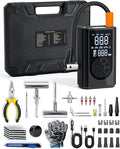 Tire Repair Kit with Portable Air Compressor, Tire Plug Kit 58PCS with Cordless by FRIWOLE%C2%AE%E2%80%94SmartDailyCare