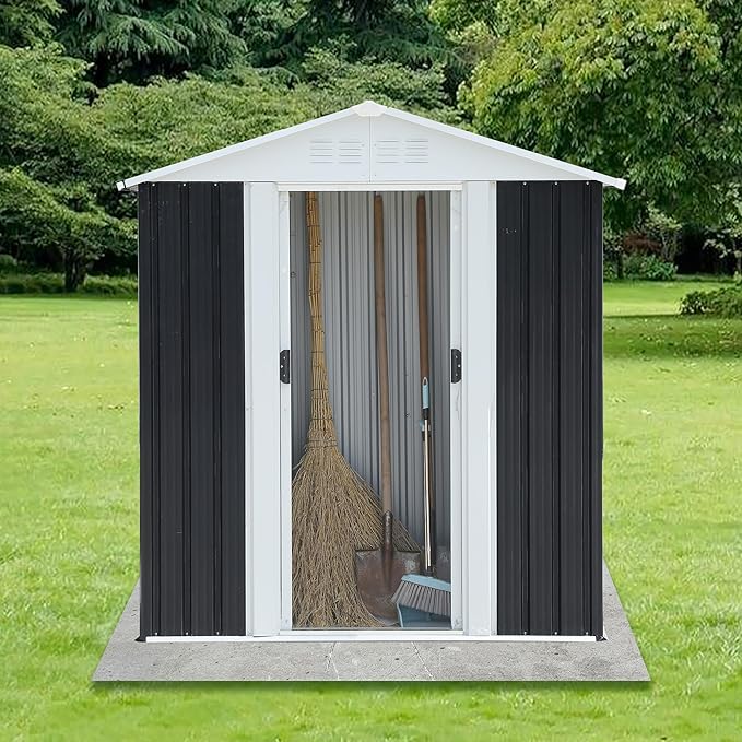 5x3 FT Outdoor Storage Shed, Metal Garden Shed - Image 5