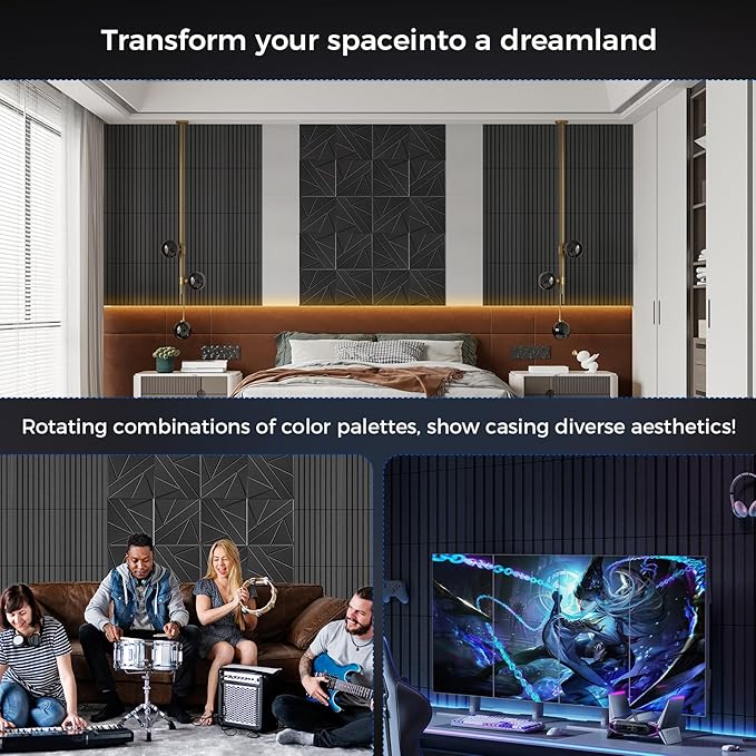 8 Pack Large Soundproof Wall Panels, 15.7 x 15.7 x 0.47 in Sound Proof Foam - Image 6