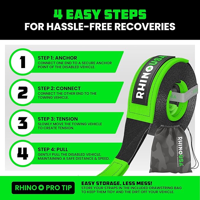 Rhino USA Recovery Tow Strap - Image 6