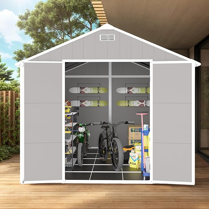 MyVoice 10x8 FT Outdoor Resin Storage Shed - Image 9