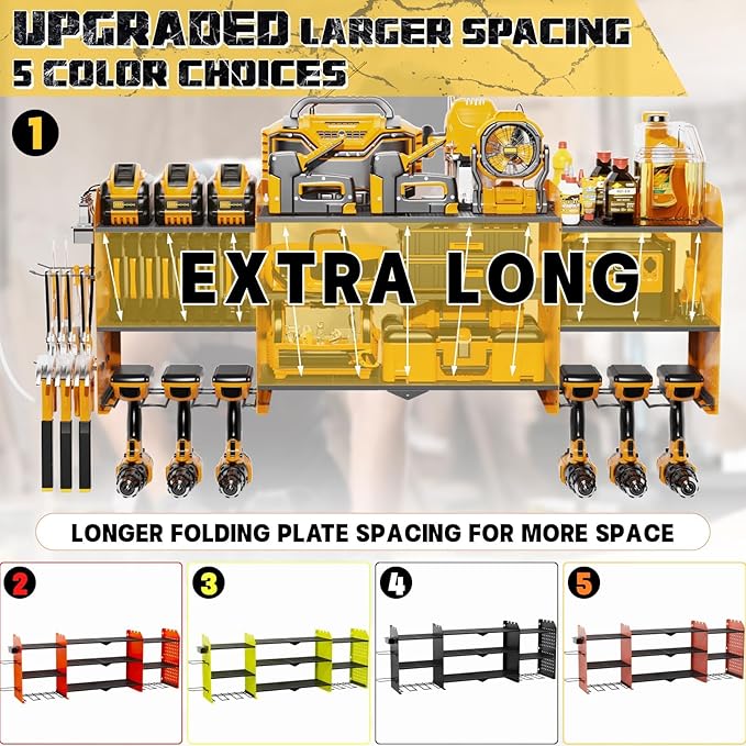 45" Large Power Tool Organizer Wall Mount - Image 7