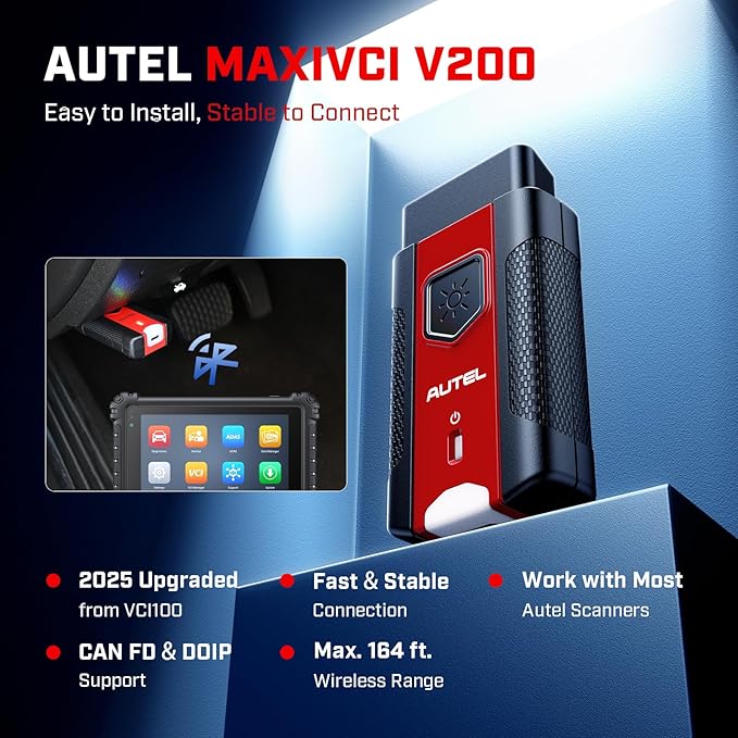 Autel MaxiVCI V200 VCI200 Wireless Dongle: 2025 VCI 200 OBD2 Connector 2.0 of - Image 2