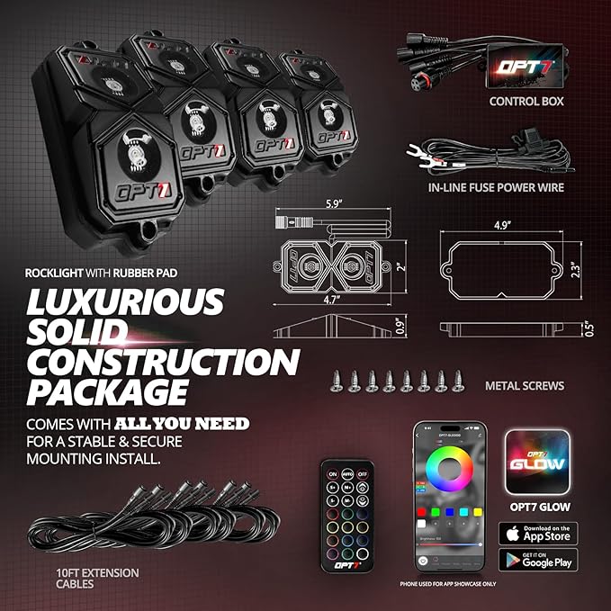 OPT7 Quantum Pro RGBW LED Rock Lights - Image 8