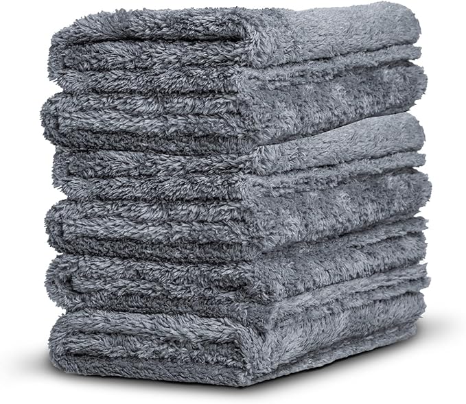 Adam's Borderless Grey Microfiber Towel by AdamsPolishes