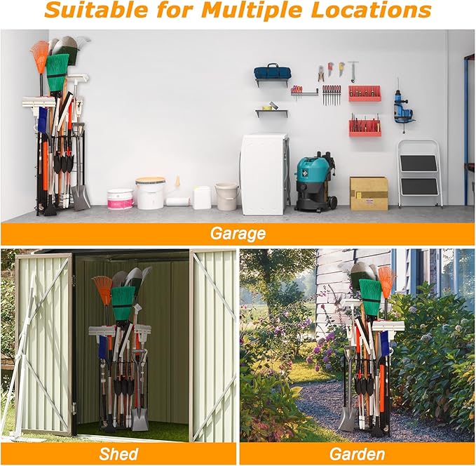 Garden Tool Organizer for Corner, Holds 35 Long-Handled - Image 3