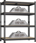 36" W x 16" D x 55" H Adjustable Garage Storage Shelves by BuxWellBang