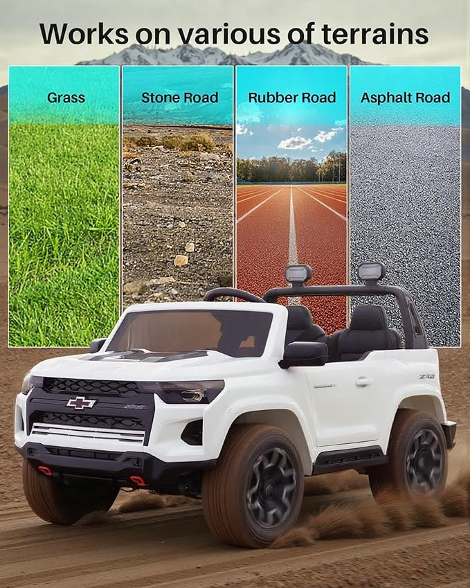 Joywhale 24V Ride on Truck 4WD Kids Electric Vehicle Licensed Chevorlet Ride on - Image 7