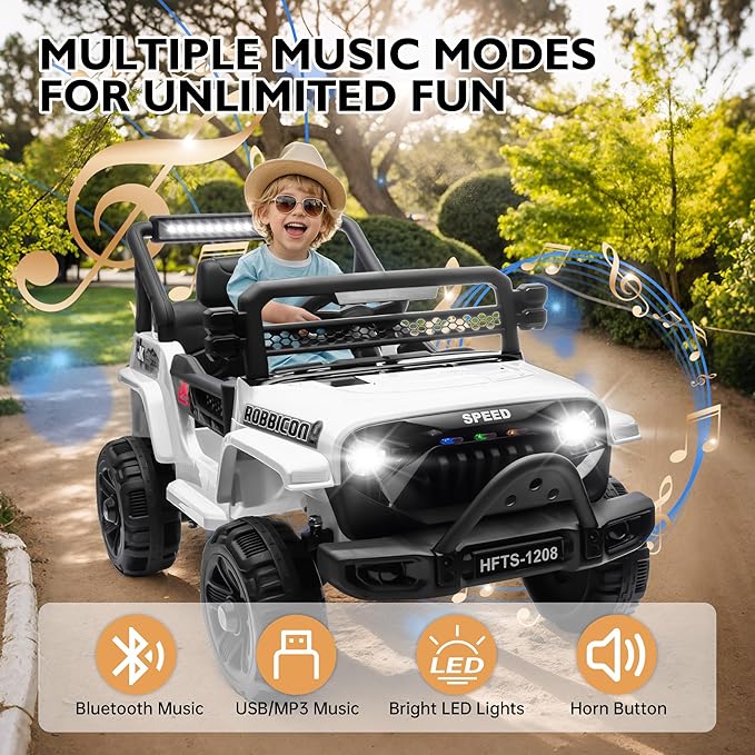 12V Ride on Electric Truck Car for Kids, 12V Kids Electric Vehicles w/Remote - Image 7
