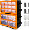 HORUSDY 16-Drawer Storage Cabinet, Wall Mountable Parts Organizer by HORUSDY