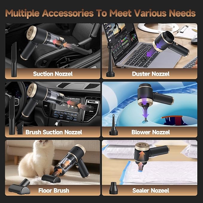 Car Vacuum Portable Cordless, Hand Vacuum - Image 4