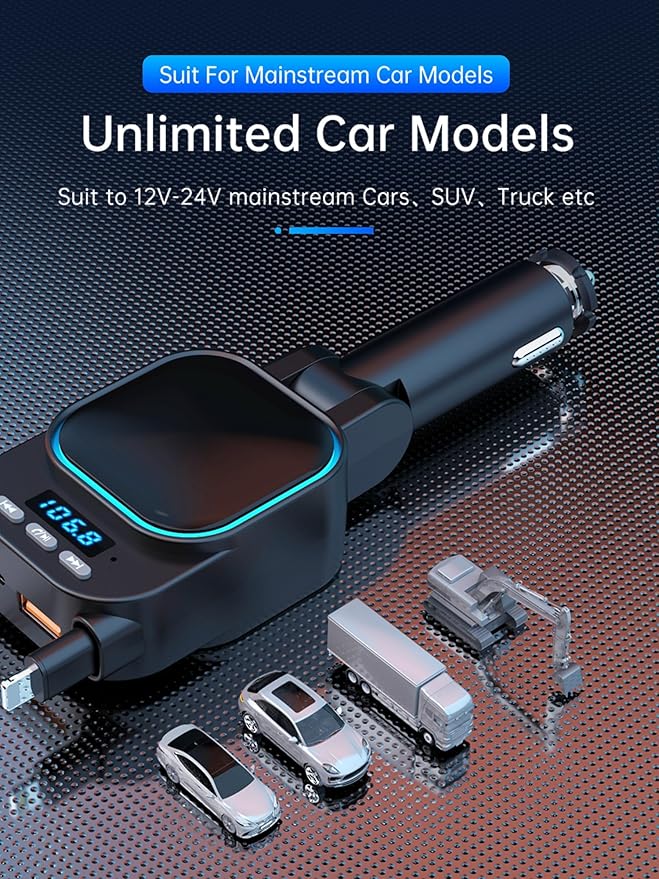 Retractable Car Charger 96W - Image 8