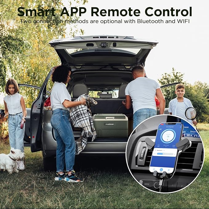 AAOBOSI 12 Volt Car Refrigerator 32 Quart RV Portable Refrigerator Freezer Car - Image 9