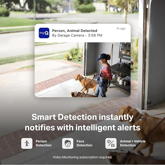 myQ Smart Garage Security Camera – 1080p HD Video, Night Vision, Motion - Image 8