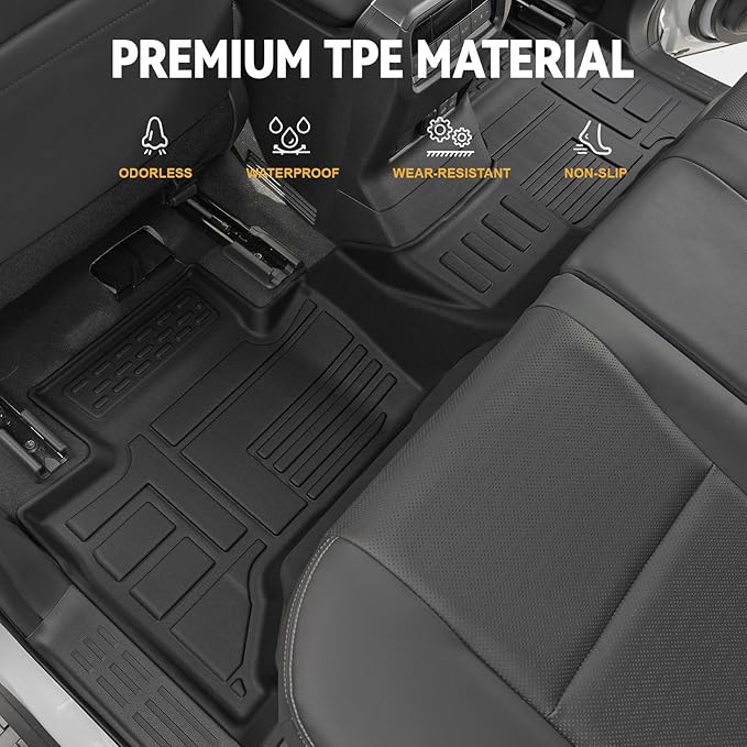 Floor Mats Set for 2024 2025 Toyota Land Cruiser Prado 5 Seats, Full Coverage - Image 3