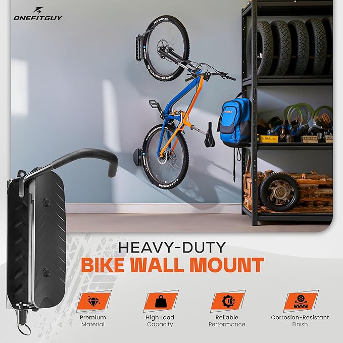 Swivel Bike Wall Mount, Bike Rack Garage, 150° Rotating & Space Saving Vertical - Image 4