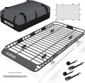 WILDROAD Car Roof Cargo Carrier Combo of Upgraded 84"x 39"x 4" Roof Rack Cargo by WILDROAD