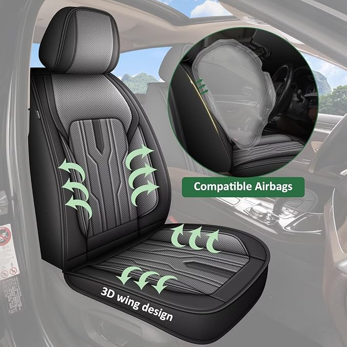 YORKENIC Fit for Hyundai Kona Seat Covers Front Set 2018-2024 2025: Breathable - Image 3