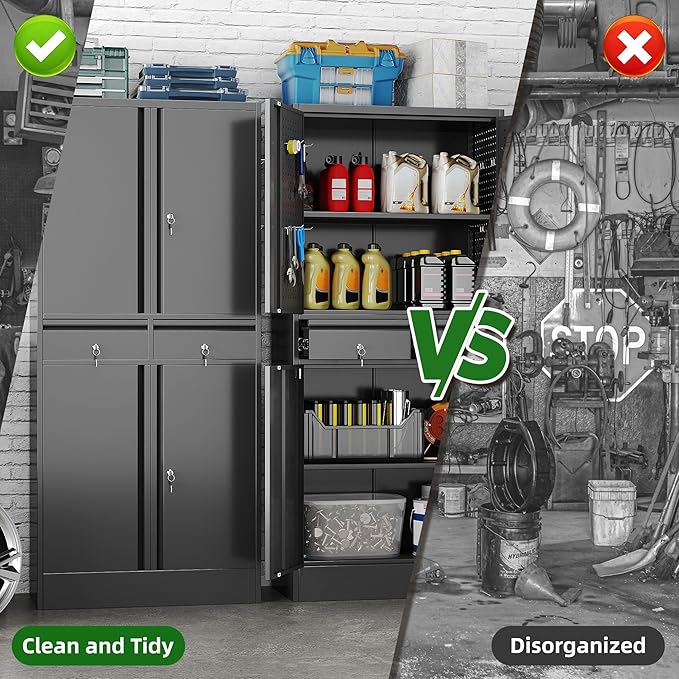 71" Metal Garage Storage Cabinet - Image 5