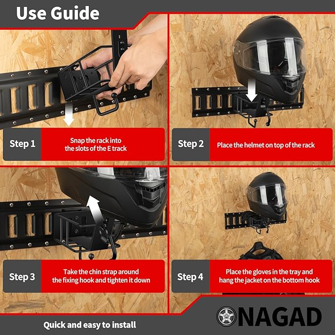E Track Motorcycle Helmet Rack - Image 7