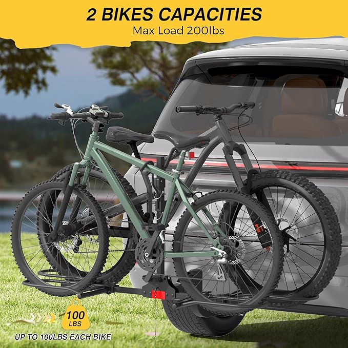 Hitch Bike Rack, Wobble Free Smart Tilting Folding Bicycle Car Racks - Image 7
