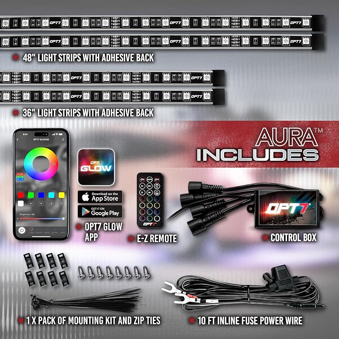 OPT7 Aura Flexible Underglow Car Lights - Image 9