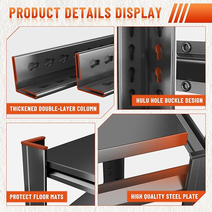 Heavy Duty 5-Tier Shelving Unit 3000LBS Capacity - Image 4
