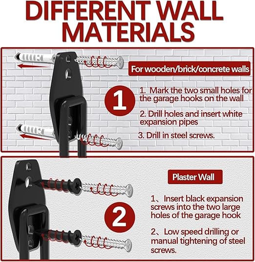 3-H Garage Wall Hooks 45 Pack, Garage Hooks Heavy Duty - Image 6