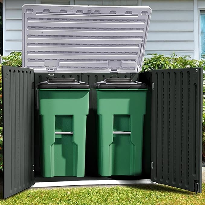 YITAHOME Extra Large Outdoor Horizontal Storage Shed, 4.5x4ft Resin Tool Sheds by YITAHOME