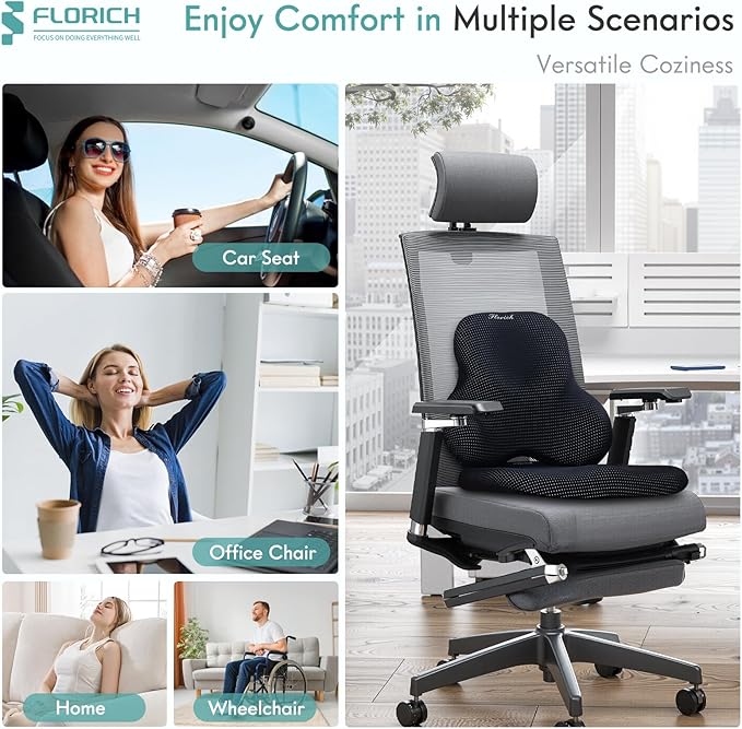 FLORICH Car Seat Cushion and Lumbar Support Pillow - Image 6