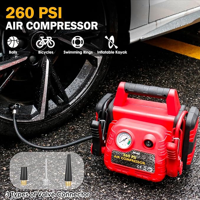 Car Battery Jump Starter-1000Amp 12V Lead-Acid Battery Jump Box - Image 3