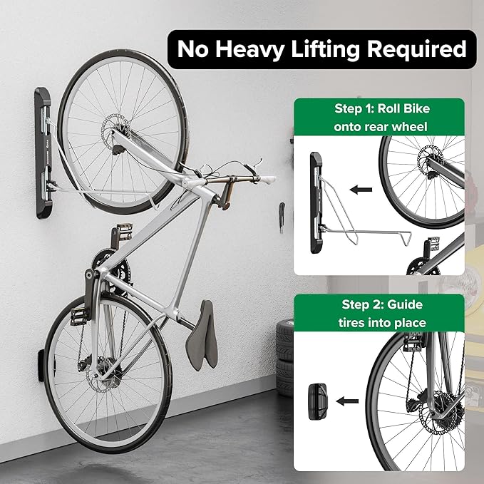 Bicycle Rack for Garage and Indoor Use, Adjustable, Foldable Bike Rack Set of 2 - Image 5