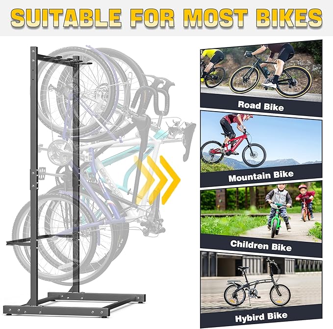 Ultrawall Freestanding Bike Rack, Vertical Bike Storage Stand - Image 3