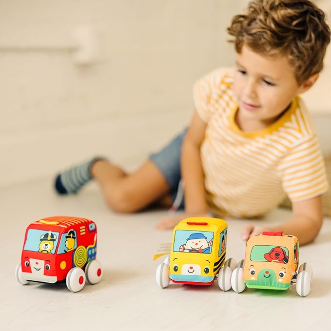 Melissa & Doug K's Kids Pull-Back Vehicle Set - Image 4
