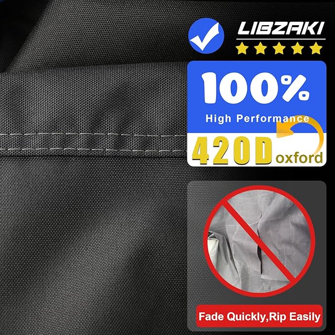 Motorcycle Cover 420D Heavy Duty All Season Universal Weather Waterproof - Image 2