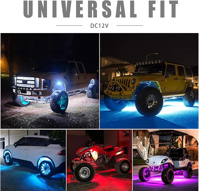 Honalia LED Rock Lights for Trucks 10 Pods, RGB Rock Lights Kits for UTV - Image 5