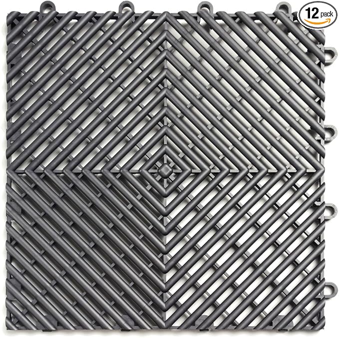 Big Floors RaceDeck Free-Flow Open Rib Self-Draining Design, Durable Copolymer by BigFloors