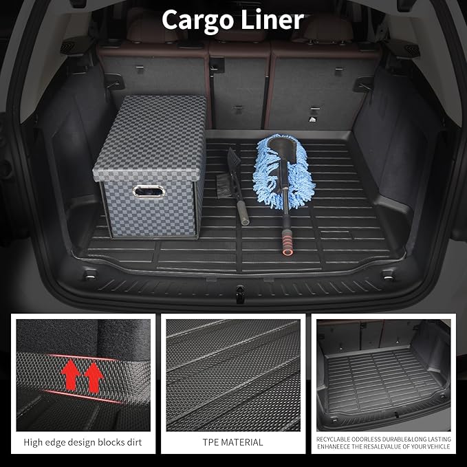 Wayhigh-All Weather Floor Mats and Cargo Liners Set - Image 3