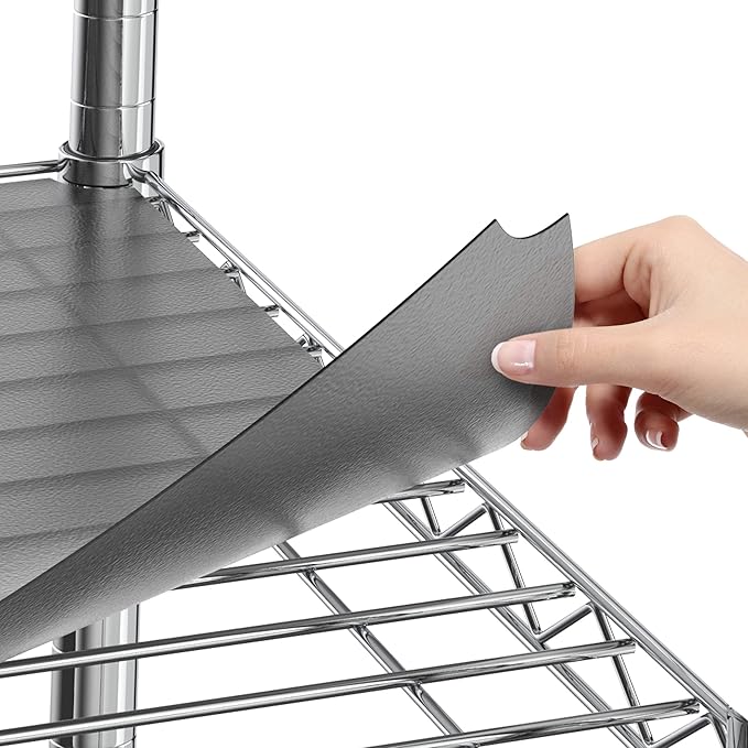 Shelf Liners for Wire Shelf System: Set of 5 in Graphite: 13.4 x 23.2 inch: by Sterling+Shelf+Liners