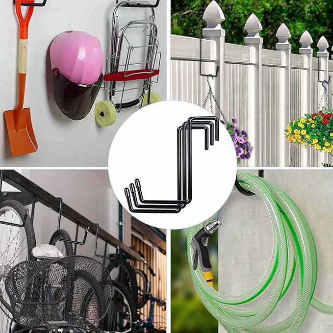 Large Vinyl Coated Heavy Duty Garage Storage Utility Hanging Hooks - Image 3