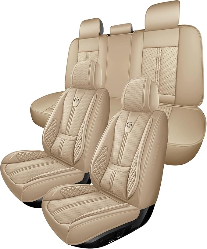 Car Seat Covers Full Set, Easy Install Luxury Leather Automotive Seat Covers - Image 7