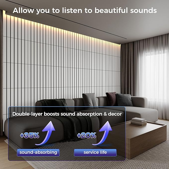 6 Pack 2-Layer Fold Soundproof Wall Panels, 0.9lb/ft³ High Density, 3D Acoustic - Image 3