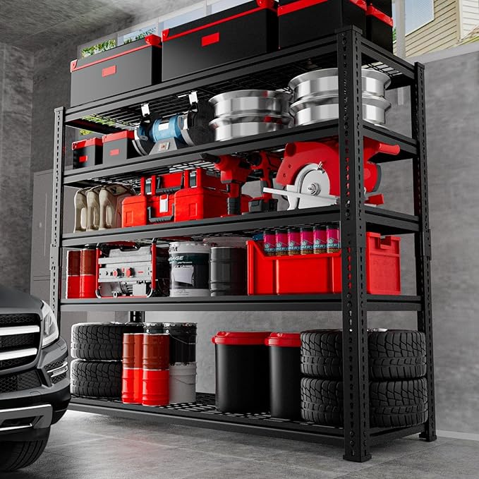 Storage Shelves, Garage Shelving Heavy Duty 2800 LBS Capacity, 5 Tier Utility - Image 2