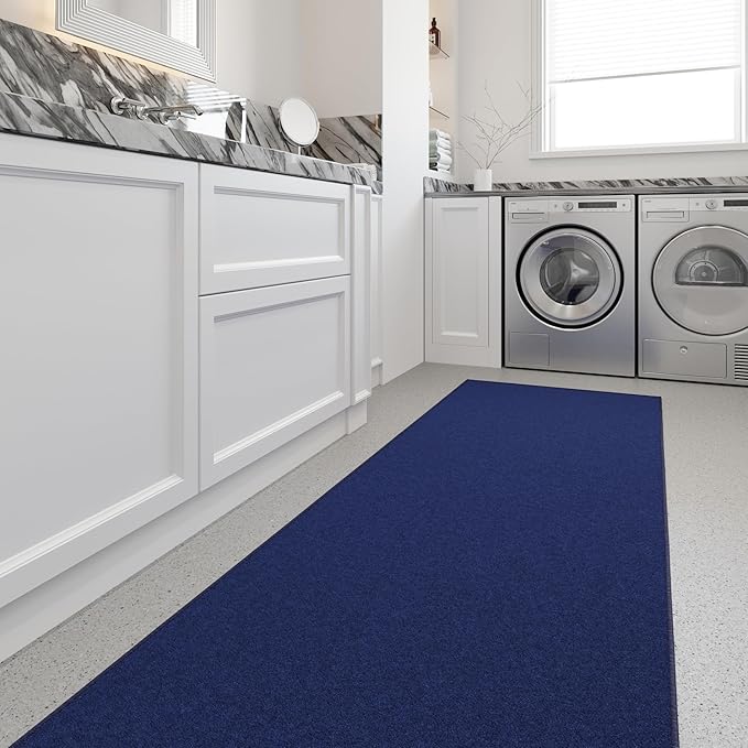 Ottomanson Hallway Runner Rug 2'7" x 9'10" Non Slip Solid Area Rugs Easy to - Image 13