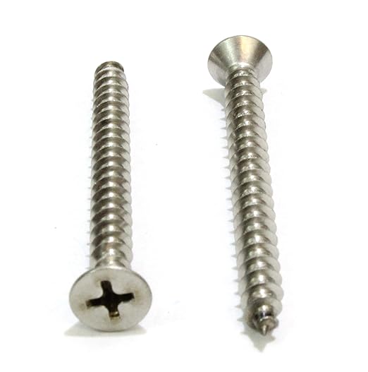Bolt Dropper #8 X 1-1/2'' Stainless Steel Flat Head Phillips Wood Screw - Image 3